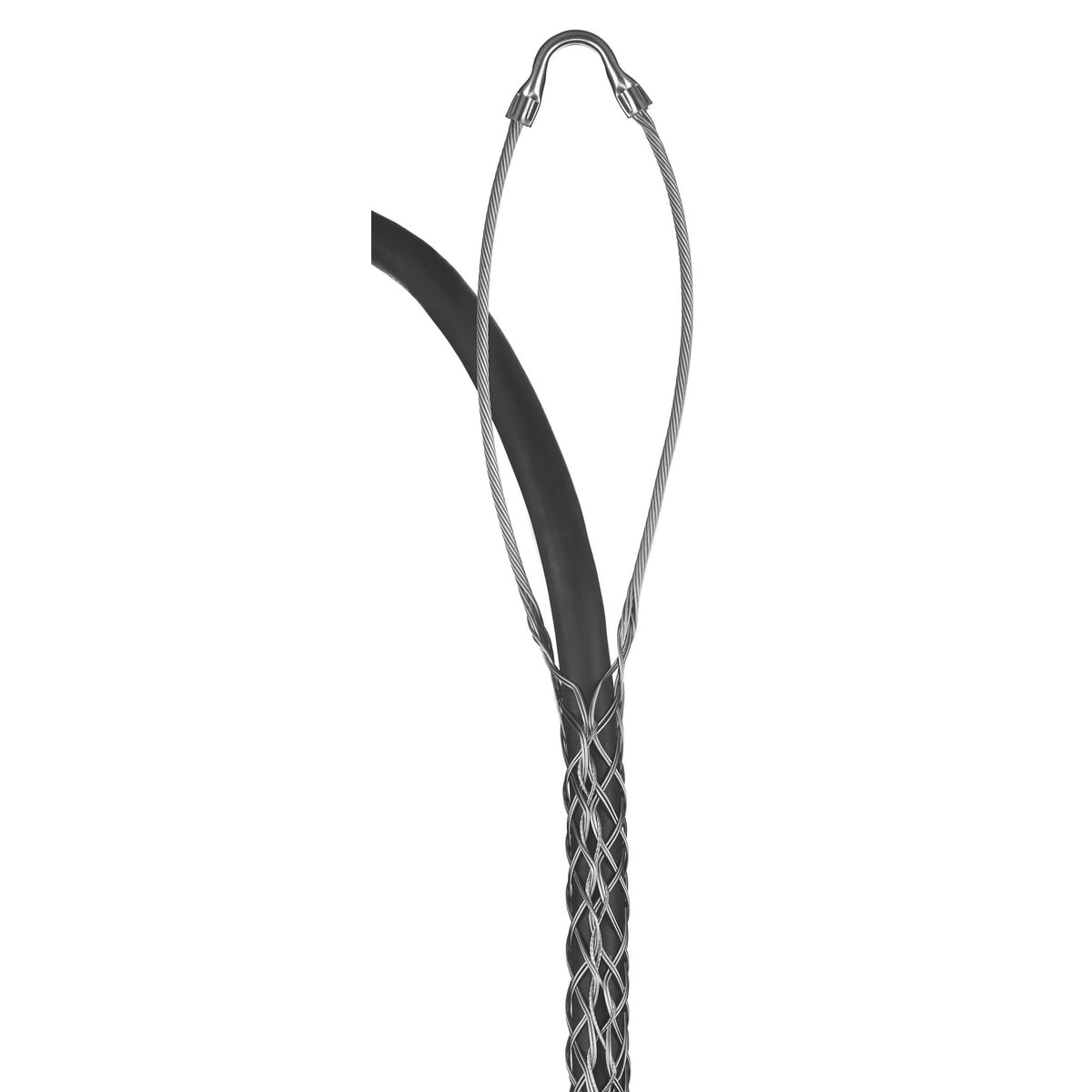 Support Grips, Single Eye, Double Weave, Split Mesh, Lace Closing, Stainless Steel, 1.00-1.24"