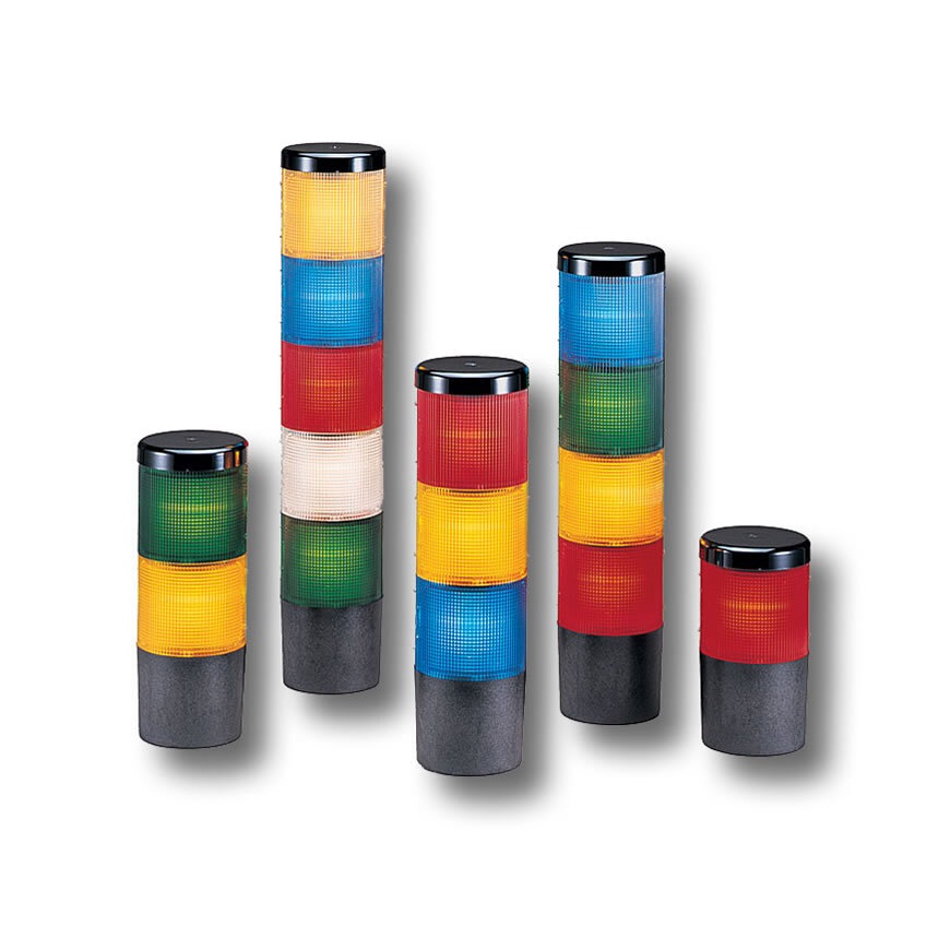Litestak Status Indicator Light Module, Incandescent, 120VAC, Amber - Available in 24VDC and 120VAC, Five lens colors: Amber, Blue, Clear, Green and Red. Surface mount and integrated 3/4-inch NPT pipe mount. Indoor use only. Type 1 enclosure. Optional sounder available. UL and cUL Listed, CSA Certified.