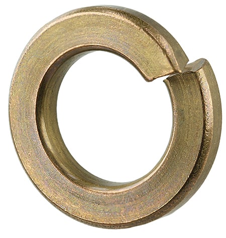 Lock Washer, Silicon Bronze material, fits bolt size 1/4 in., Bronze