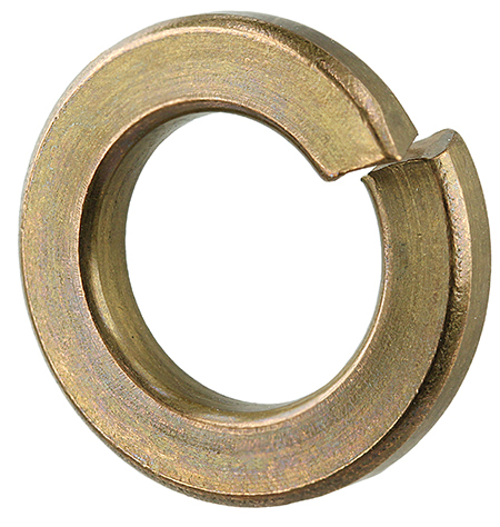 Lock Washer, Silicon Bronze material, fits bolt size 5/16 in., Bronze