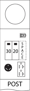 Midwest Electric?s metallic RV units are manufactured using 16-gauge, galvanized zinc-coated steel and NEMA 3R construction, which resists corrosion and fading and provides lasting service in outdoor applications.  Units are available in surface mount and earth burial or padmount posts, offering a wide range of receptacle configurations to fit your needs.