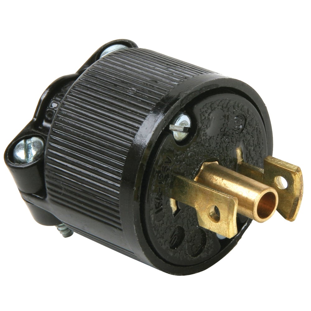 Midget Lock Plug 2pole 3wire 15amp 125volts