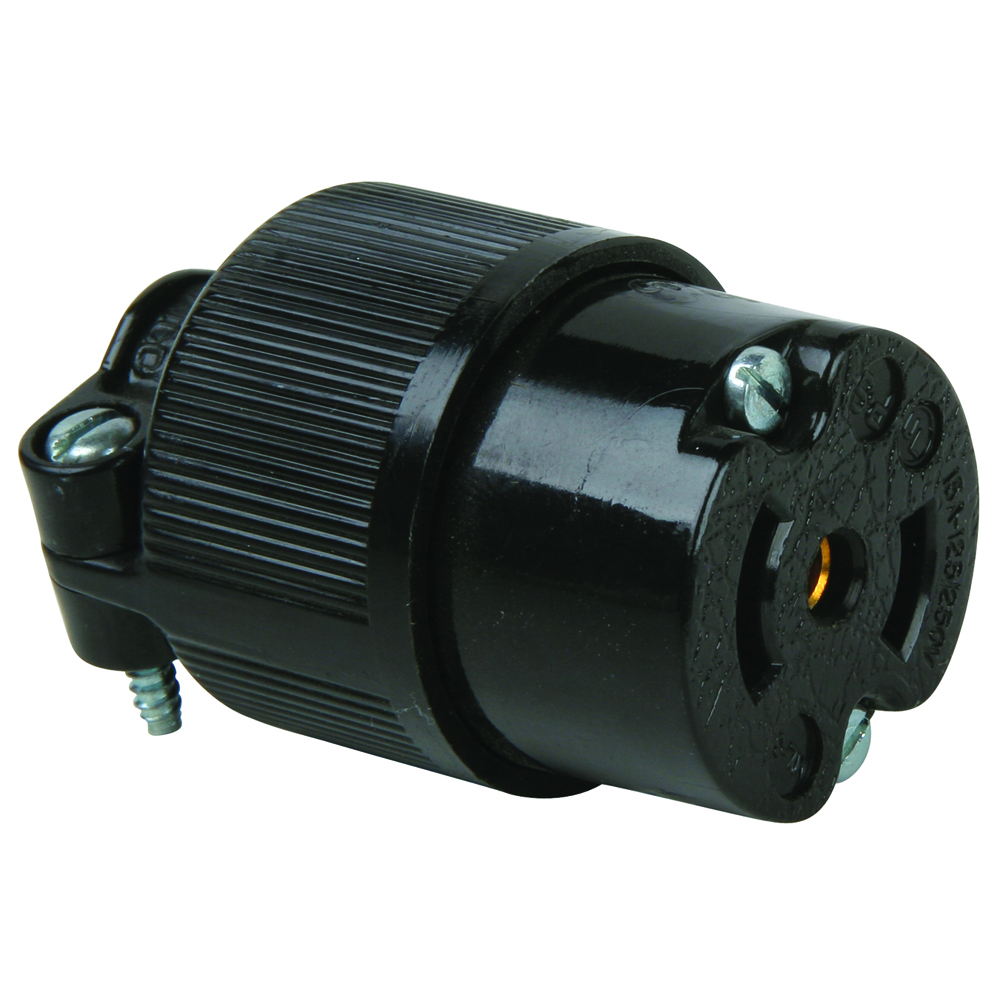 Midget Lock Connector 3pole 3wire 15amp 125/250volts