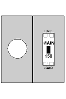 MS150C 150 Amp, Surface, Metered, 17x26 Side-by-Side