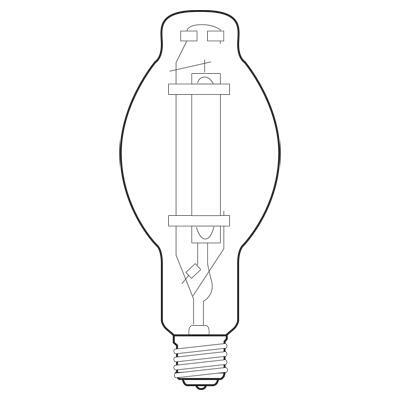 GE Multi-Vapor, 18205, 1000 WTT, 3700 KV, 65 CRI, Mogul Screw (E39) Base