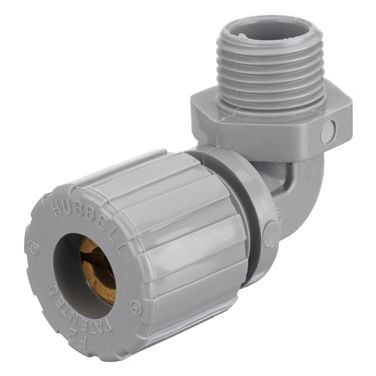 Kellems Wire Management, Cord Connectors, 90 Degree Male .13-.19", 1/2", Nylon