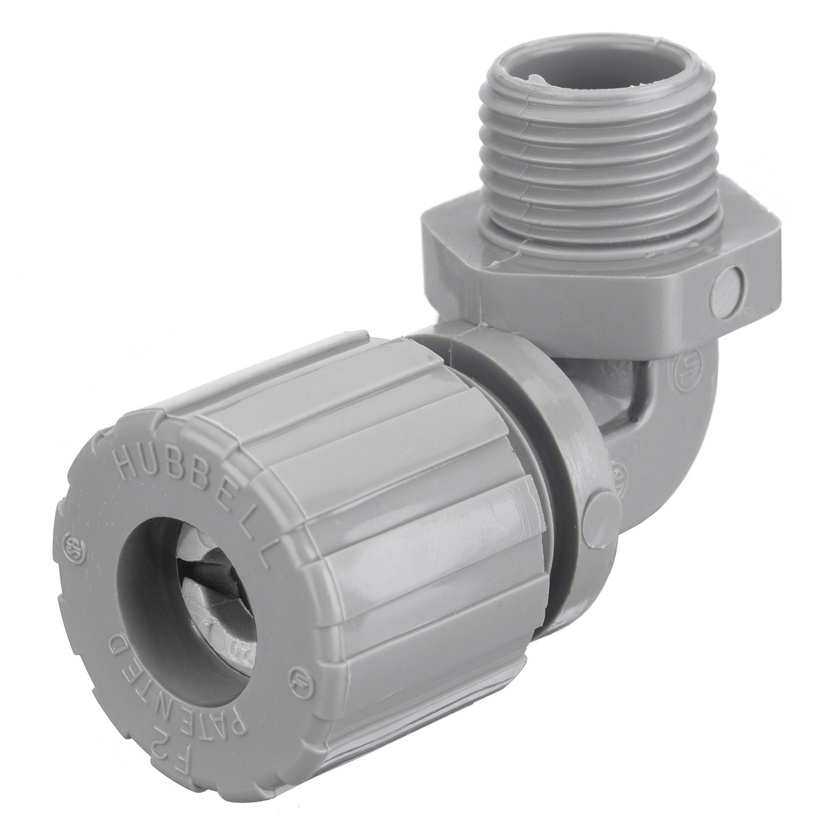 Kellems Wire Management, Cord Connectors, 90 Degree Male .25-.38", 1/2", Nylon