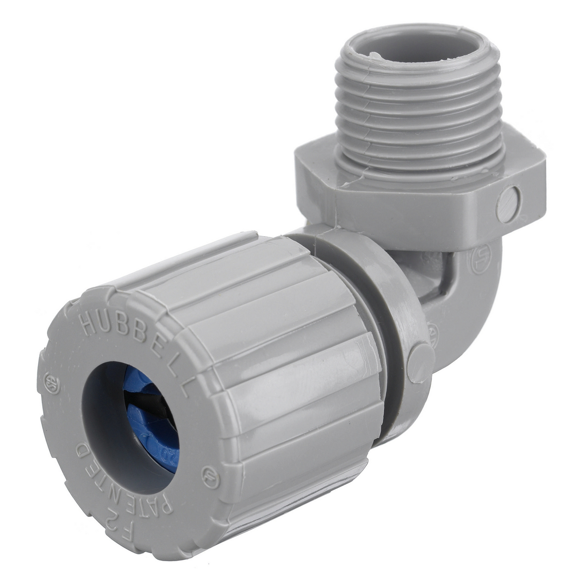 Kellems Wire Management, Cord Connectors, 90 Degree Male .38-.50", 1/2", Nylon