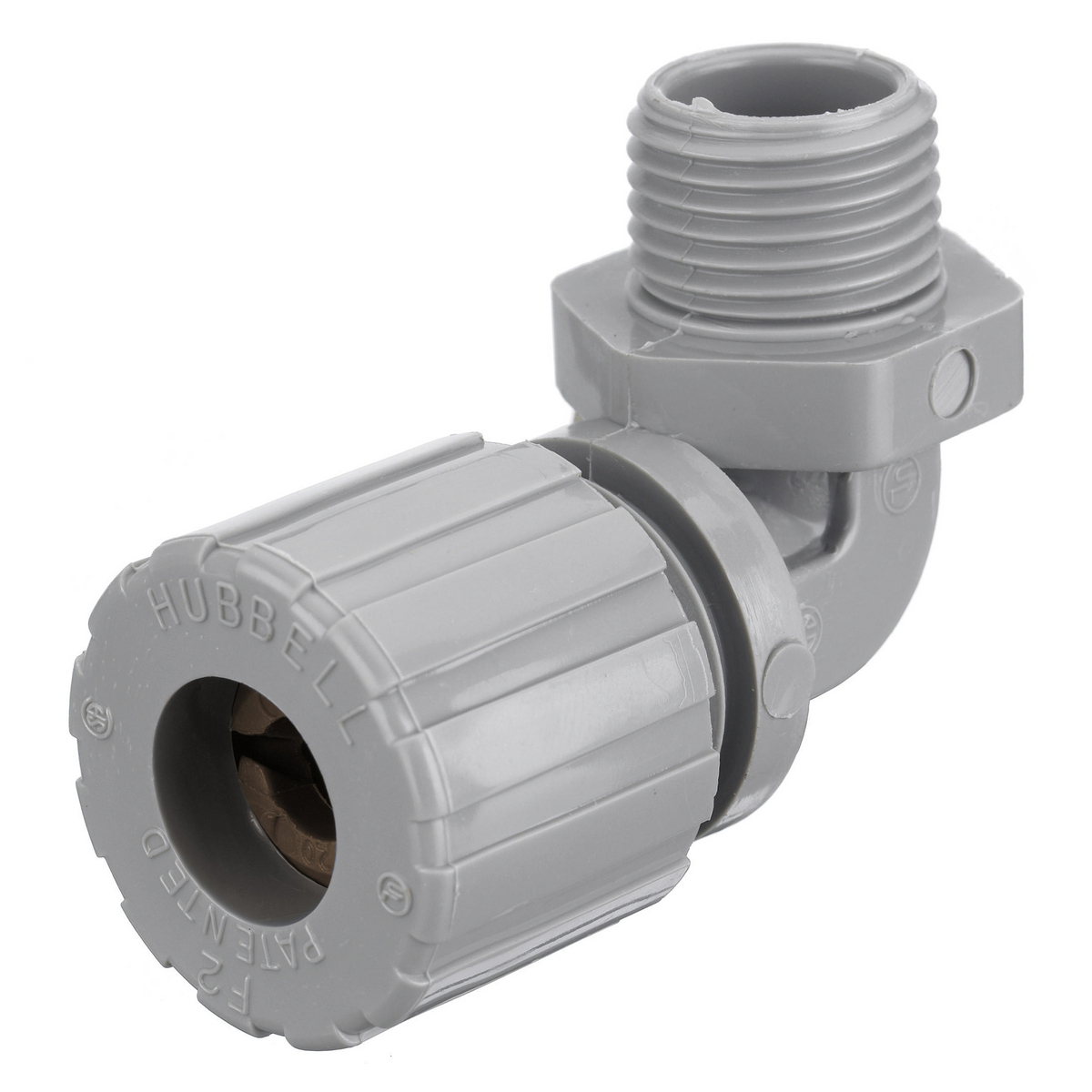 Kellems Wire Management, Cord Connectors, 90 Degree Male .50"-.63", 1/2", Nylon