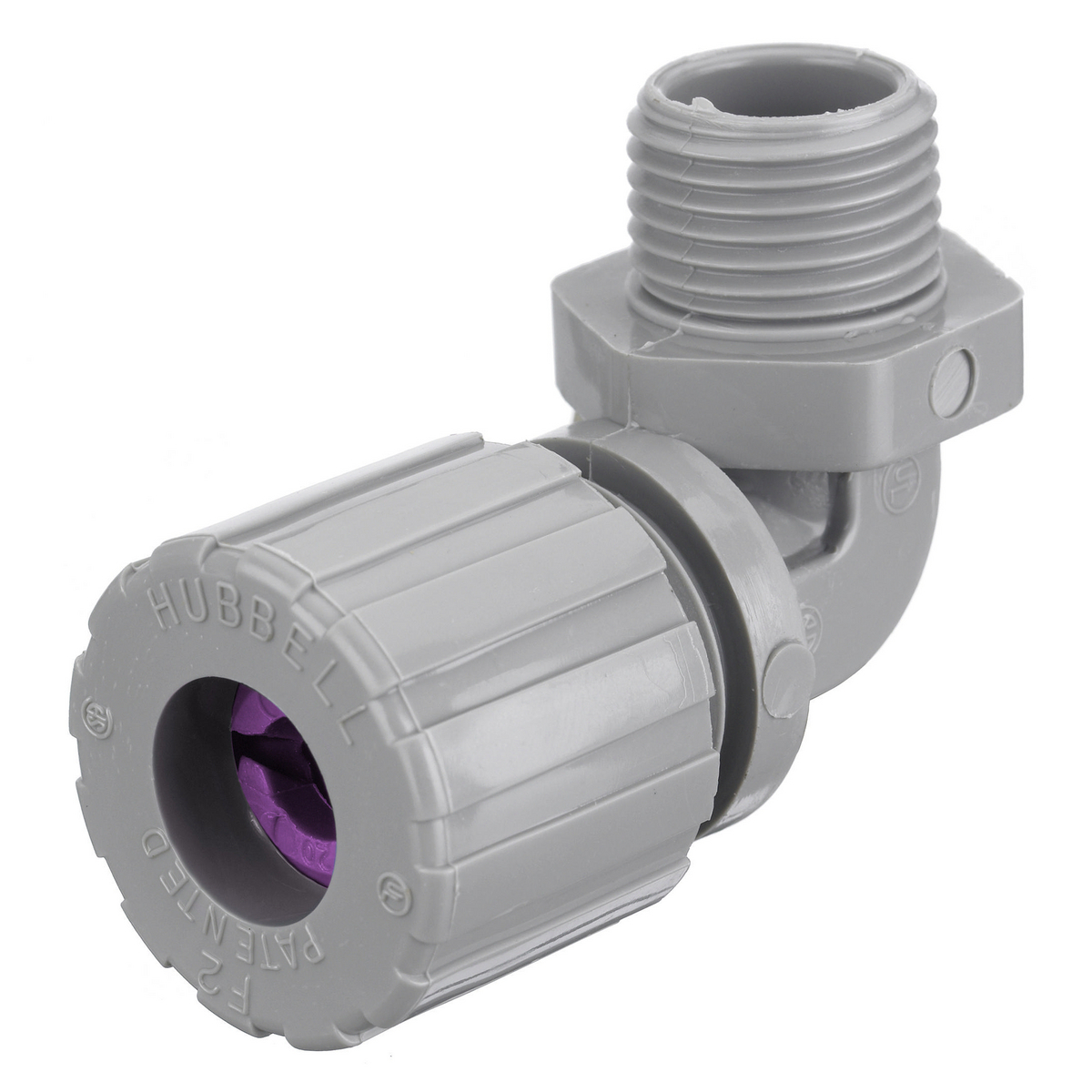 Kellems Wire Management, Cord Connectors, 90 Degree Male .75-.88", 3/4", Nylon