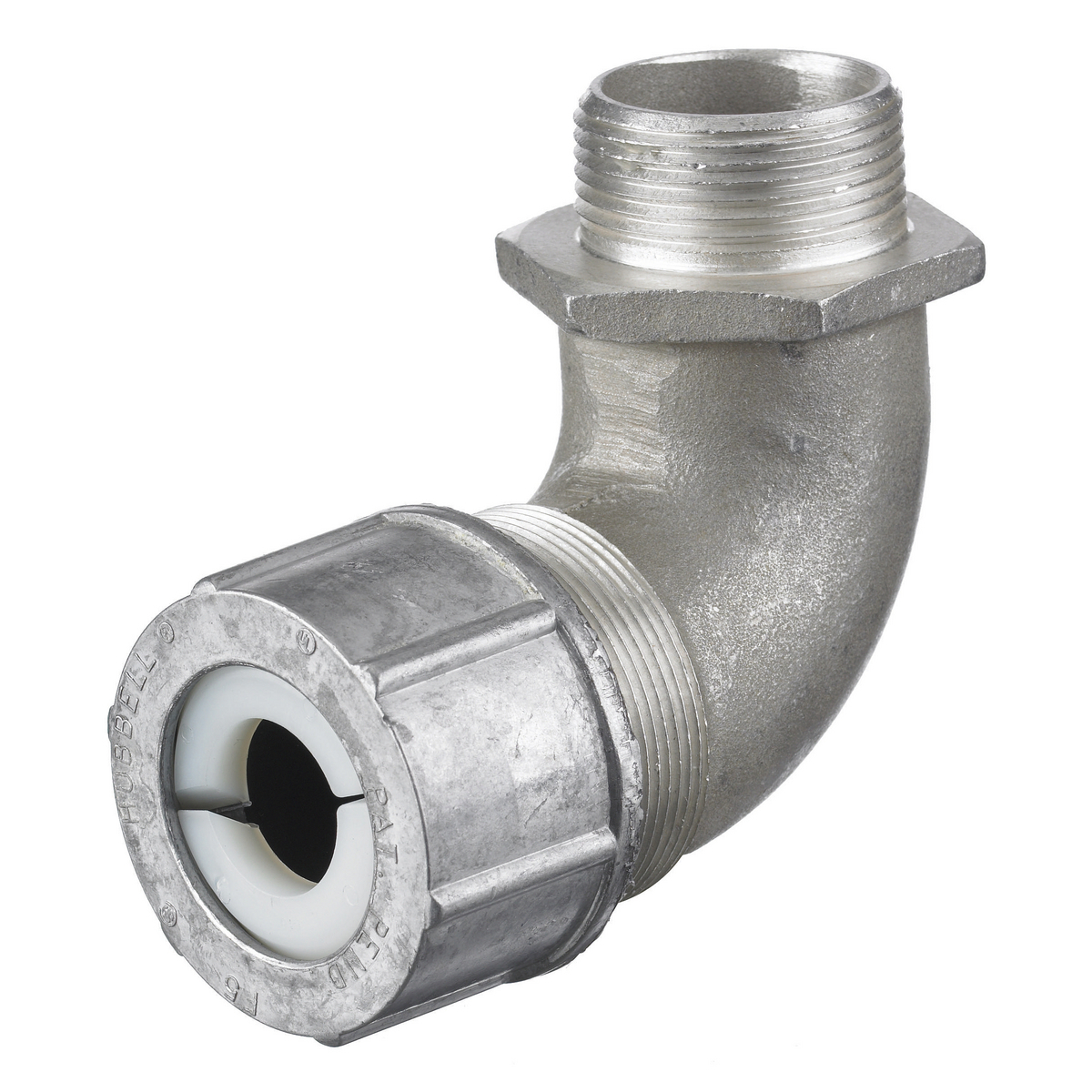 Kellems Wire Management, Cord Connectors, 90 Degree Male 1.38-1.50", 2", Aluminum