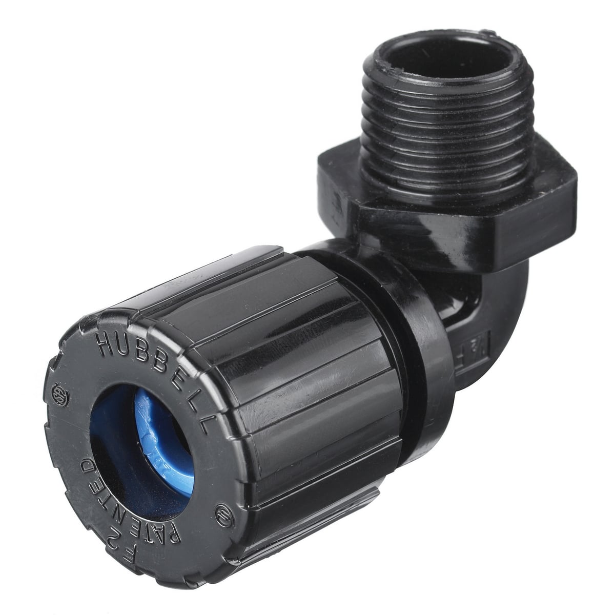 Kellems Wire Management, Cord Connectors, 90 Degree Male .38-.50", 1/2", Nylon