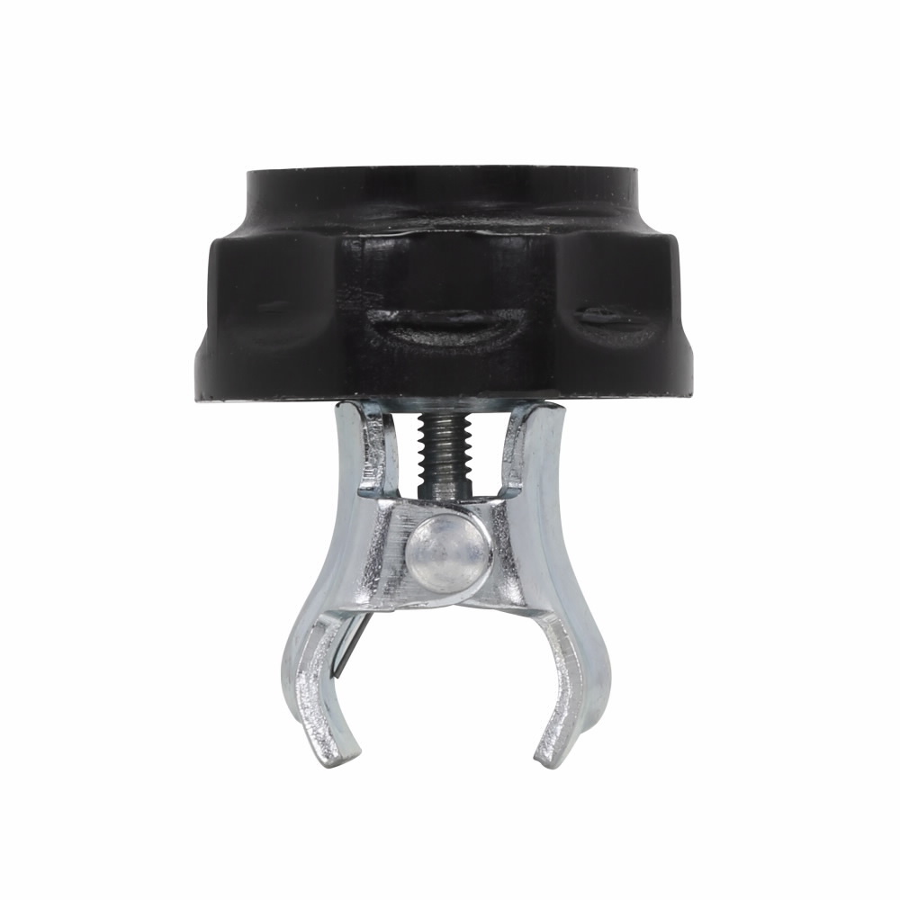Eaton Bussmann series TRON fuse clip clamp, Used for Ferrule and Blade Type cartridge fuse clip, 250V, 600V, 70-100A, Non Indicating, Plated steel Jaws, Phenolic Knob