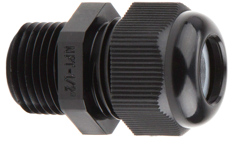 Nylon Strain Relief Connector, 3/4 in. Size, 0.551 to 0.709 in. conductor range