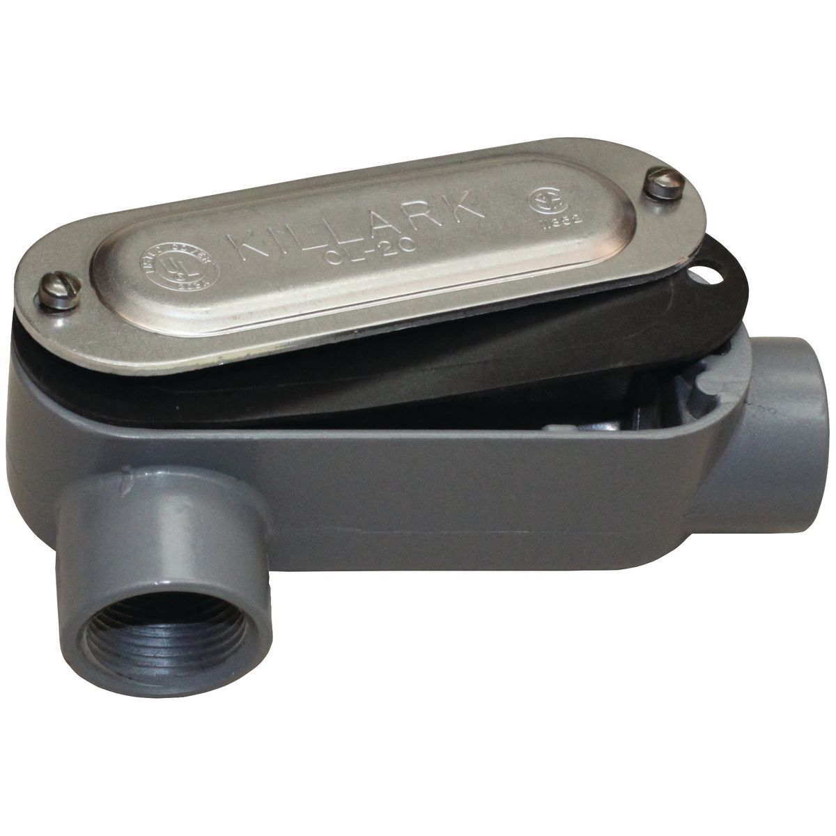 O Series/Duraloy 5 Series - Aluminum Conduit Body With Cover And Silicone Gasket - LR Type - Hub Size 2 Inch - Volume 70.0 Cubic Inches