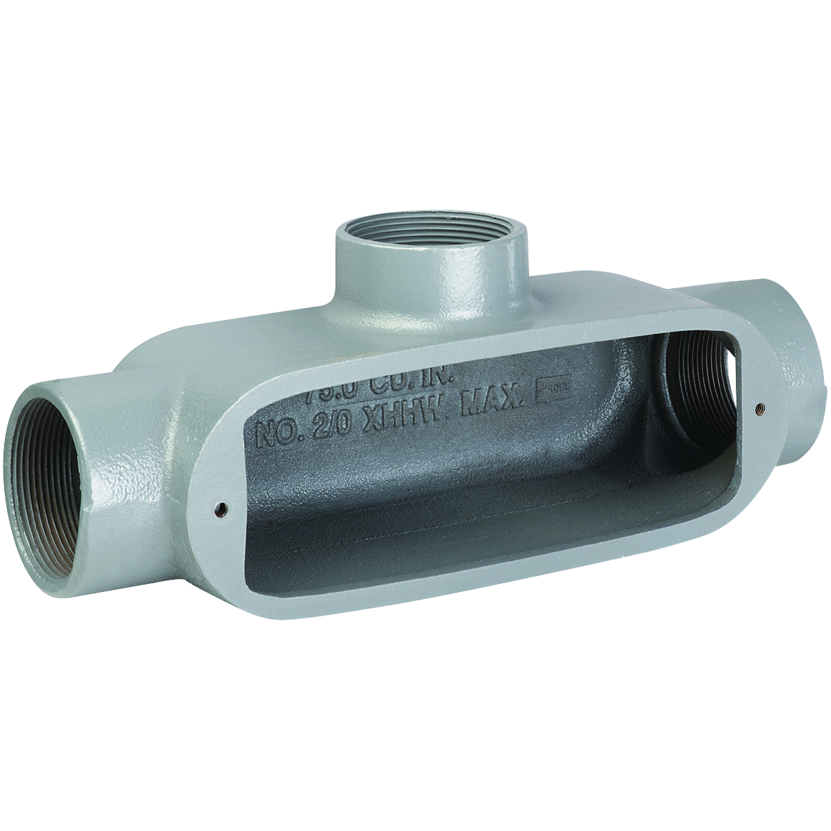 3/4" T Hub, Iron O Series Conduit Body