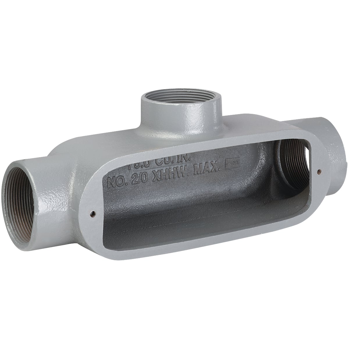2-1/2" T Hub, Iron O Series Conduit Body