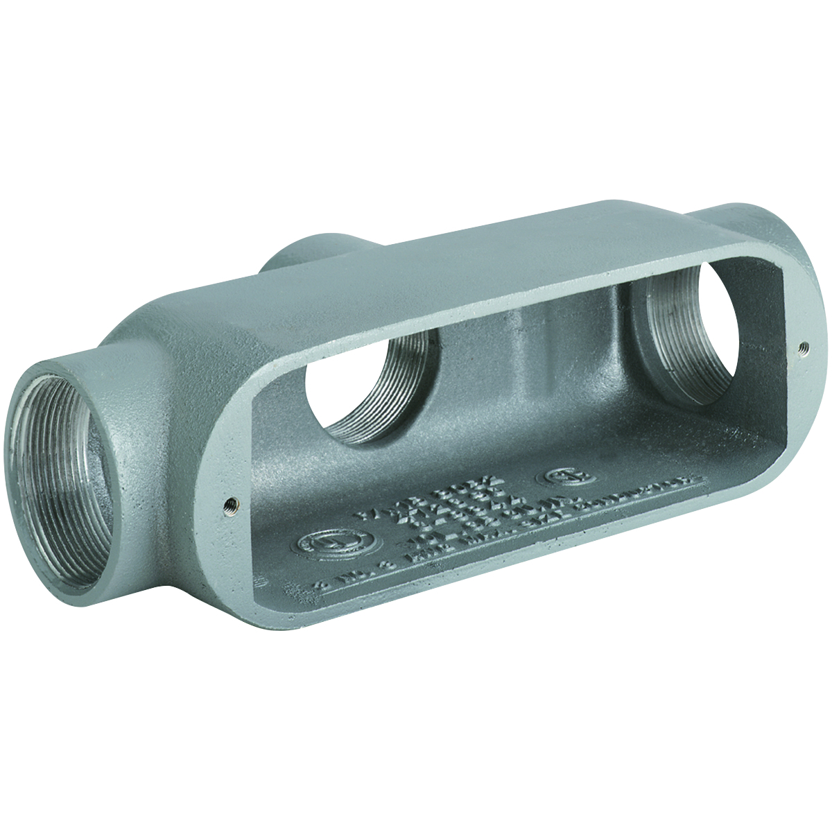 O SERIES/DURALOY 5 SERIES - MALLEABLE IRON CONDUIT BODY - TB TYPE - HUBSIZE 3/4 INCH - VOLUME 7.0 CUBIC INCHES