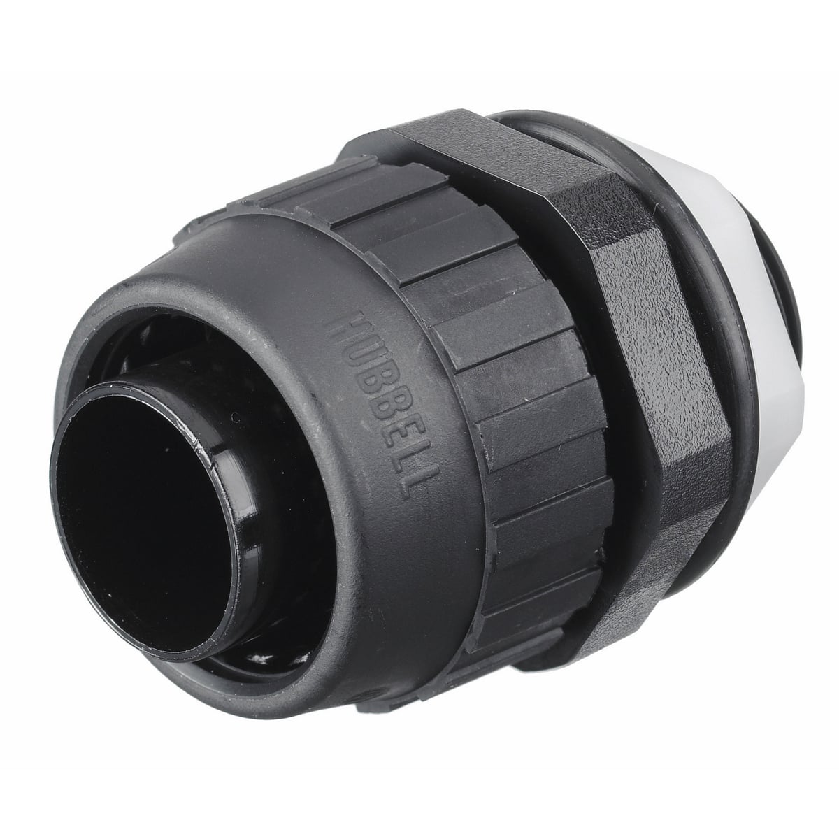 Kellems Wire Management, Liquidtight System, PolyTuff Straight Male Liquid Tight Connector, 3/4", Non-Metallic, Black