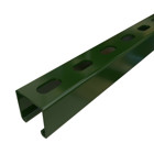 P1000T-20GR Deep Slotted Strut Channel, 20 ft x 1-5/8 inch x 1-5/8 inch, Green Steel, 12 Gauge