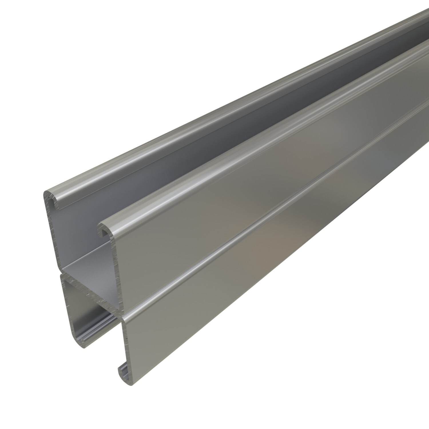 P1001-20PG Deep Solid Strut, Back to Back, 20 ft x 1-5/8 inch x 3-1/4 inch, Pre-galvanized Steel, 12 Gauge