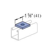 1/2" Electro-Galvanized Flat Plate Fitting