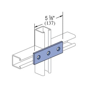 3 Hole 9/16" diameter Electro-Galvanized Flat Plate Fitting