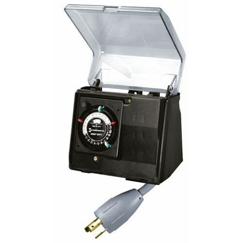 These portable outdoor timers are specially designed to control the filter pump of a portable pool or spa, but they can also be used to turn ON and OFF outdoor decorations, engine block heaters and other appliances, indoors or outdoors.