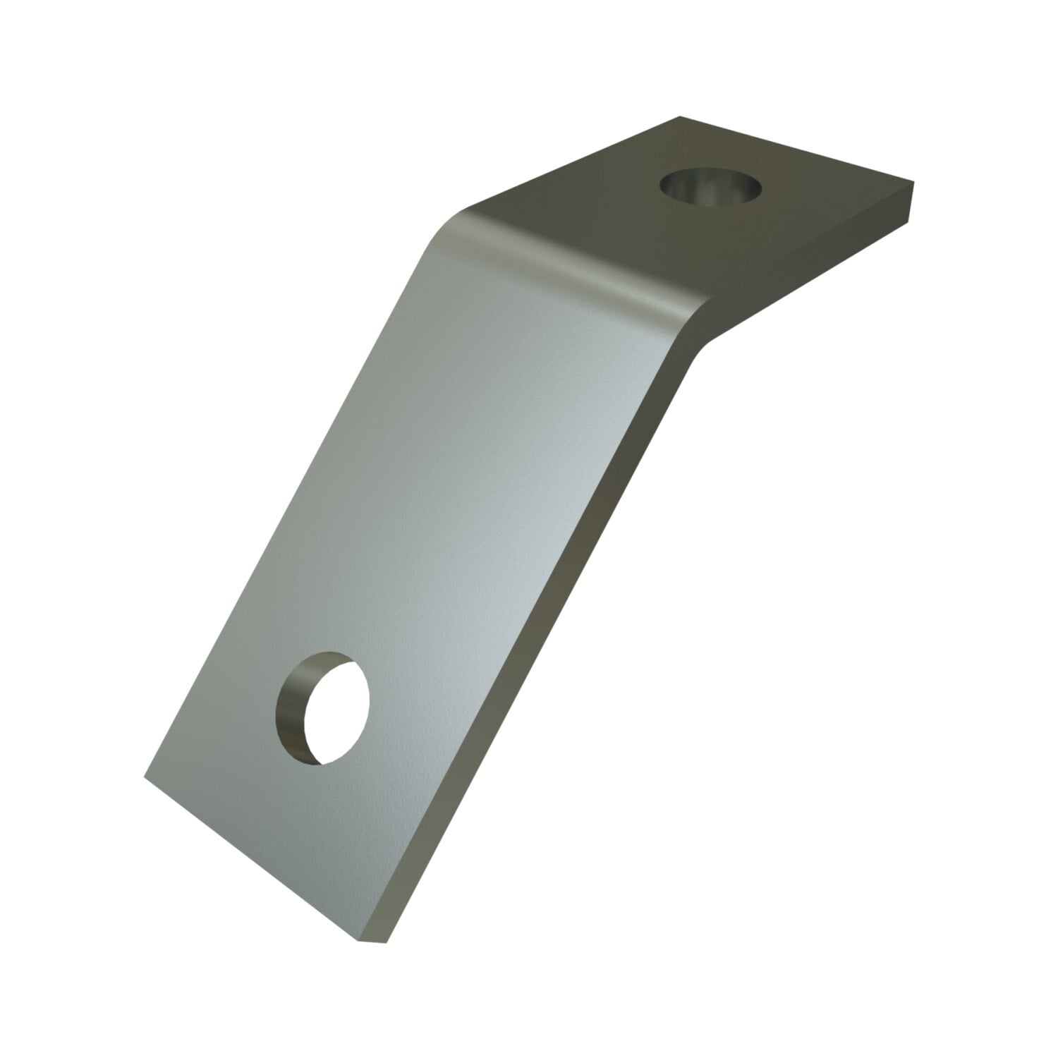 P1546-EG Outside Angle Fitting, 2 Holes, 3 in L x 1-5/8 in W, 45 deg Bend, Steel