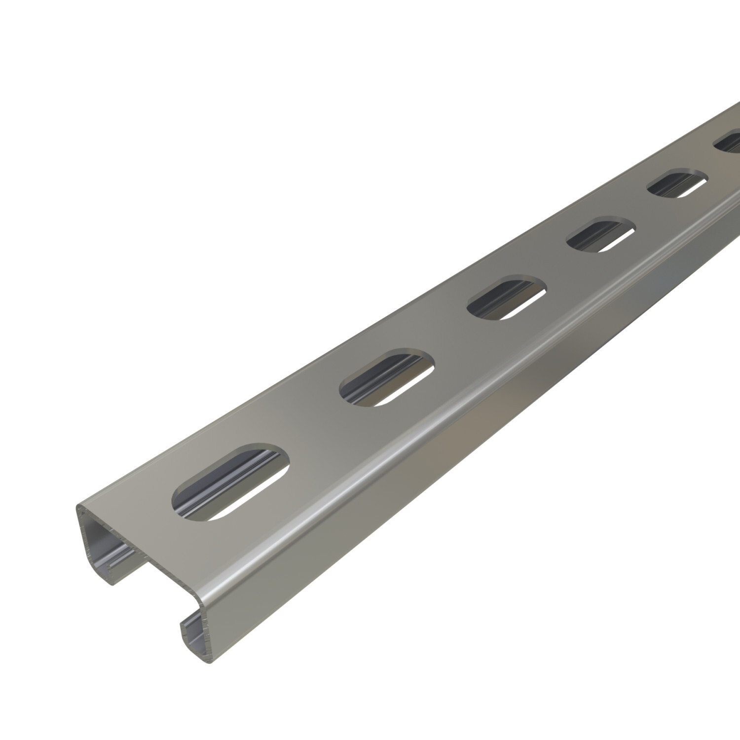 P4100T-20PG Shallow Slotted Strut Channel, 20 ft x 1-5/8 inch x 13/16 inch, Pre-galvanized Steel, 14 Gauge