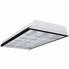 P4D High Performance Parabolic, Size Type: 2x4, Lamp Type: 4 foot, T8: 32 watt fluorescent, Ceiling Type: Grid, Louver Finish: matte anodized low iridescent semi-specular, Louver Type: 3 cells crosswise x 6 cells lenghwise, Air Function: Static-No Air Handling, Ballast Type: 3-Light electronic instant start T8, Voltage Rating: 120-277 VAC.