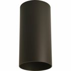 6 in flush mount cylinder with heavy duty aluminum construction. Powder coated finish. UL listed for damp locations. Antique Bronze finish.
