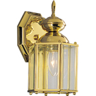 BrassGUARD 1-Light Wall Lantern PB