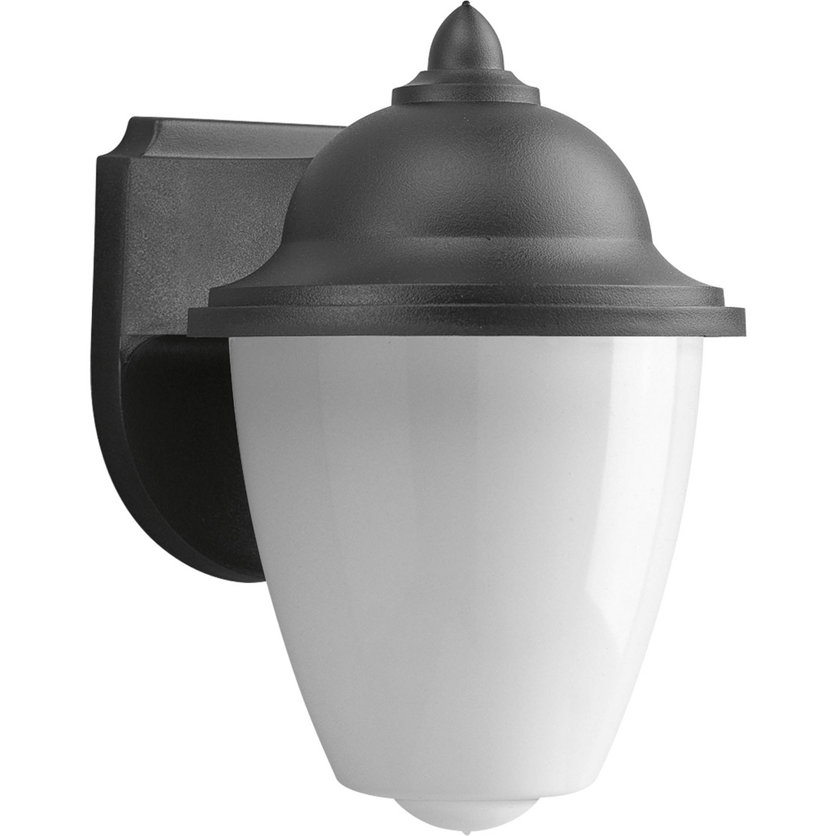 Poly 1-60W MED WALL LANTERN BK