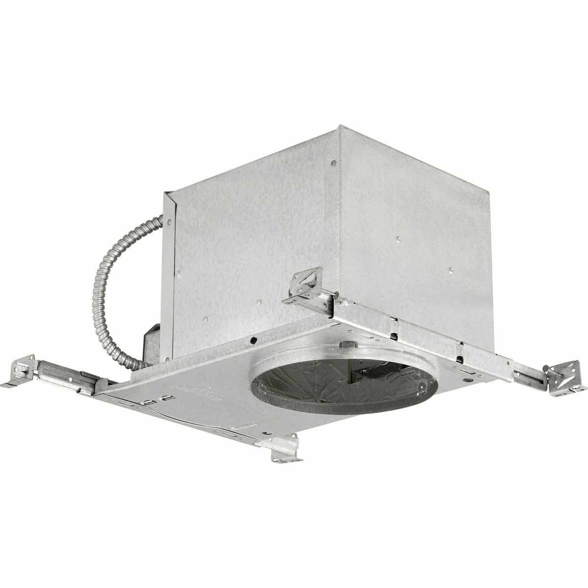 Sloped Ceiling IC housing for new construction. UL & CUL listed for damp locations.