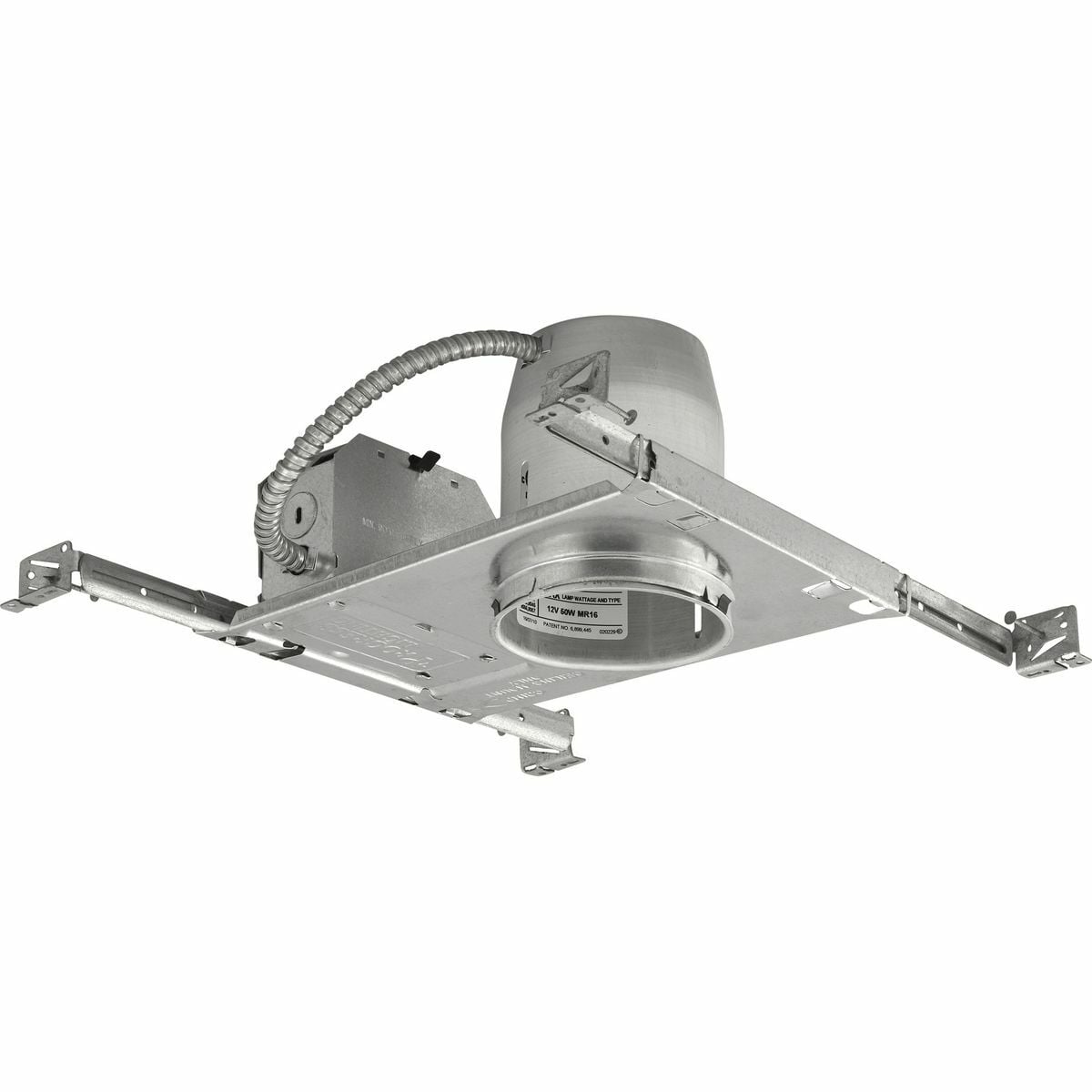 For new construction or remodel work. UL and CUL listed for damp locations. Junction box has integral non-metallic wire clamps, snap-out sides, and 1/2 in &amp; 3/4 inpryouts.