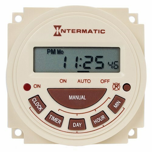 The 120V 1HP PANEL MT TIMER These compact Electronic Timers are specially suited for applications where equipment needs to be cycled ON and OFF up to 8 times per day, and where automatic operation of the equipment requires occasional override by someone other than a qualified service professional. They offer rugged construction, resistance to surges and humidity, operate between wide temperature extremes and come with a 5 year service life replaceable lithium battery. A light indicator illuminates when the timer is in the ON position. Select feature allows timers to be continuously ON, OFF or in AUTO mode. PB300EK Series Electronic Timer kits are designed for applications where PB Series Mechanical Timers need to be replaced. The connected load must not exceed the ratings of these timers. The kits contain all the necessary hardware for a speedy repair or exchange.