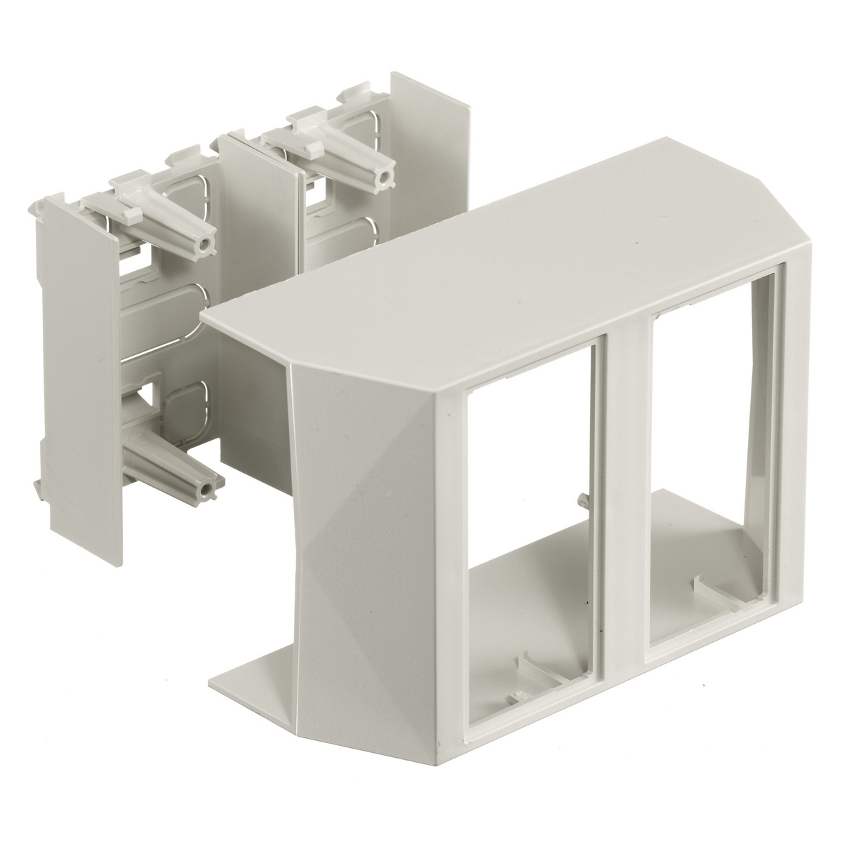 Non-Metallic Raceway, BaseTrak Series, 2-Gang, Full Capacity Raised Box