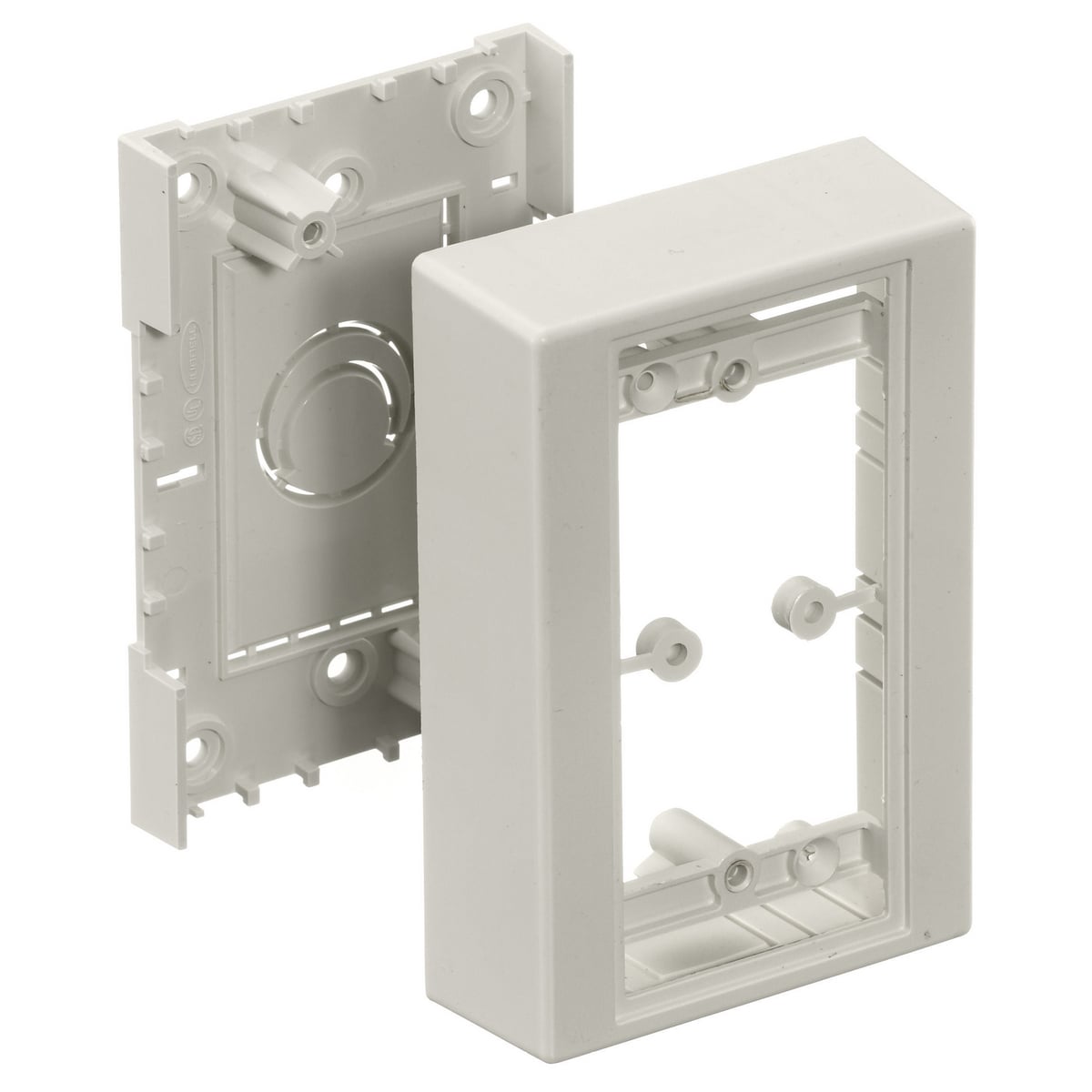 Non-Metallic Raceway, PolyTrak Series, PolyTrak Box, 1-Gang, 1.25" Deep Low Profile