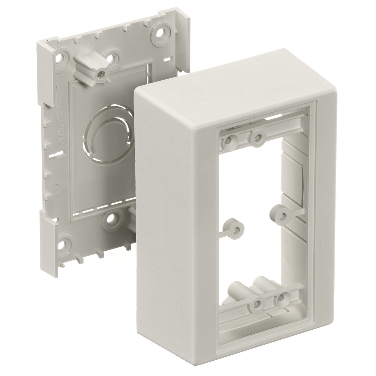 Non-Metallic Raceway, PolyTrak Series, PolyTrak Box, 1-Gang, 1.78" Depth Standard