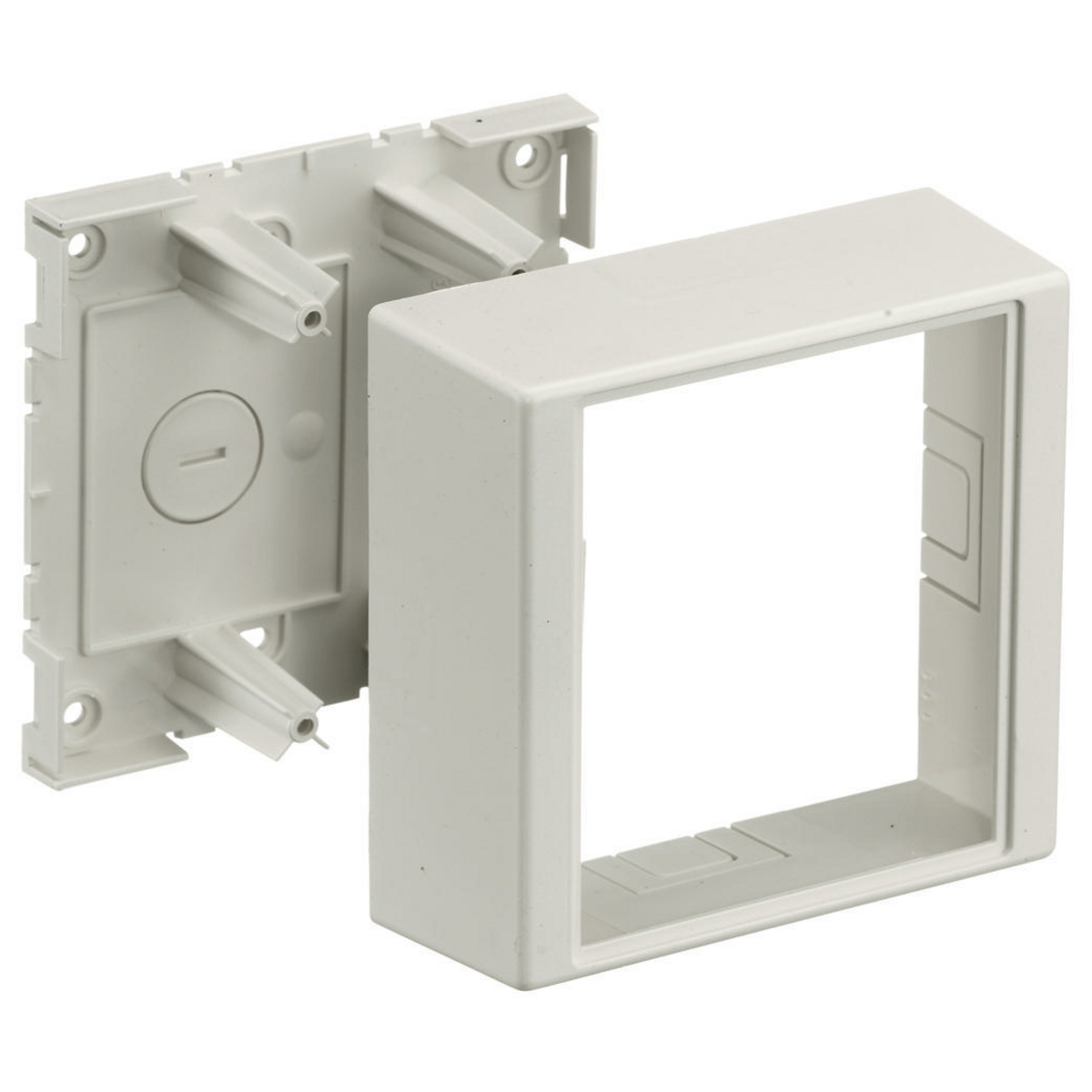 Hubbell Wiring Device Kellems, Non-Metallic Raceway, PolyTrak Series,PolyTrak Box, 2-Gang Telephone, 2.44" Deep