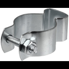 Conduit Hanger, 16 GA thickness, Steel material, Zinc Plated Finish, 2 in. pipe size, 1/4-20 x 1-1/2 in. bolt size