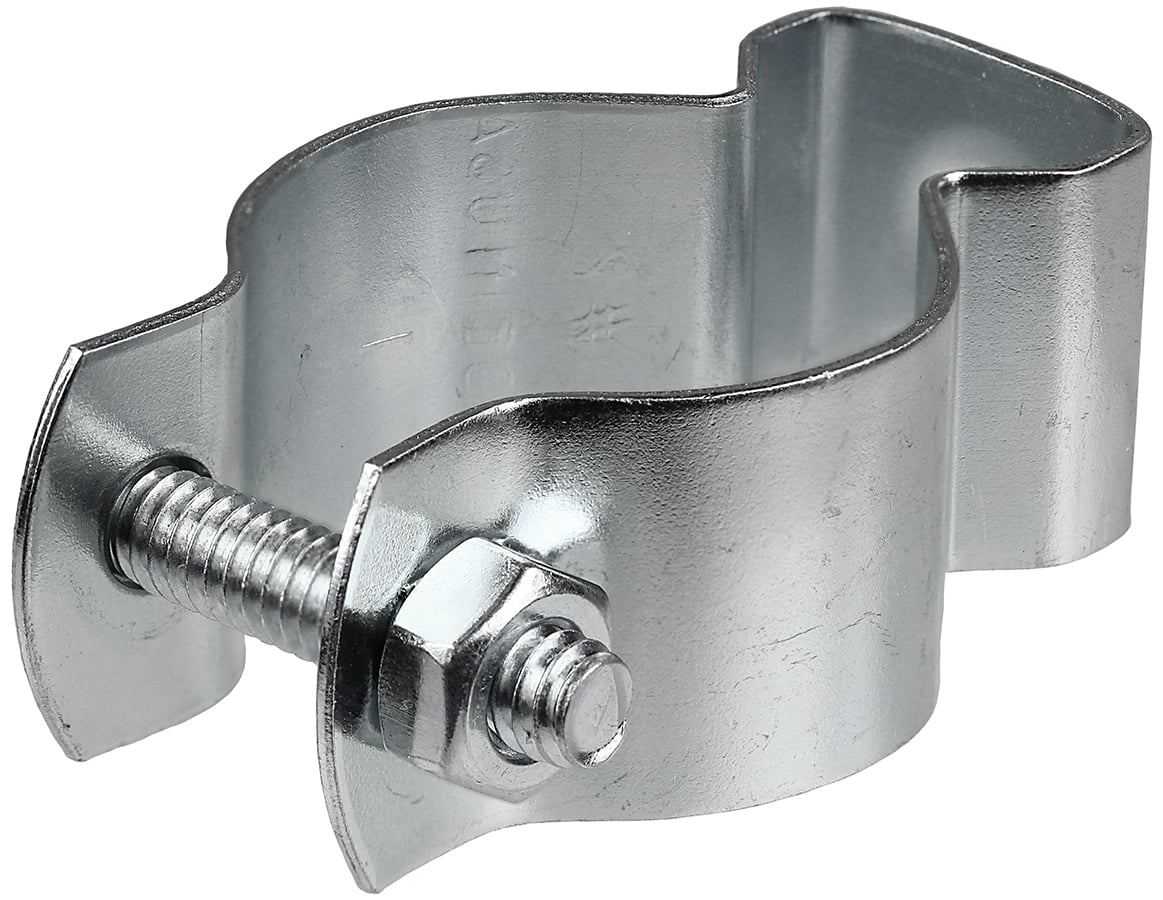 Conduit Hanger, 16 GA thickness, Steel material, Zinc Plated Finish, 4 in. pipe size, 1/4-20 x 2 in. bolt size