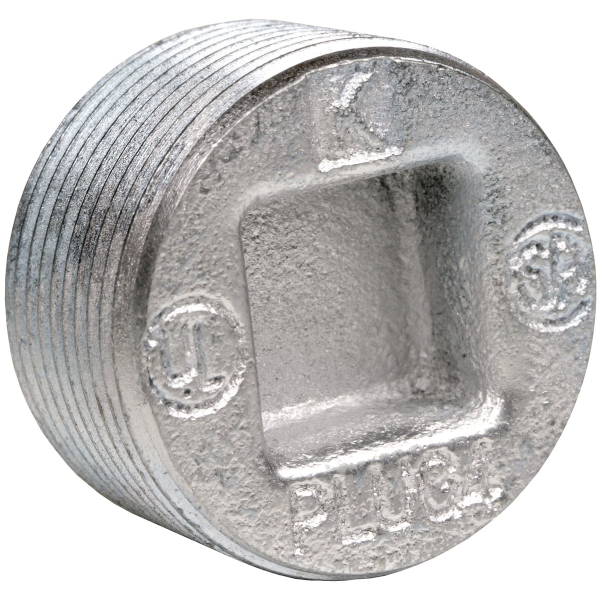 1-1/2" Iron, (Zinc Plated) Threaded Insert Plug