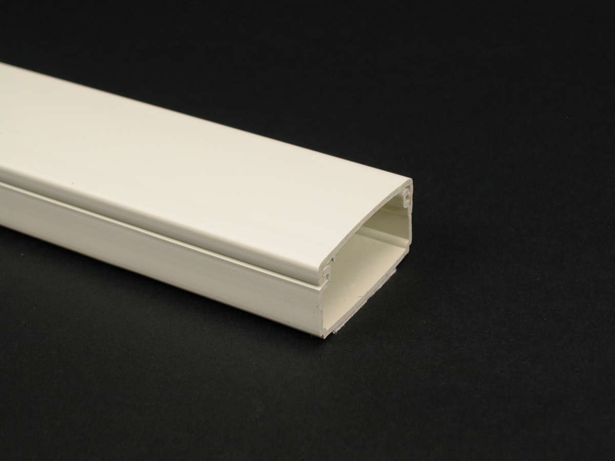 One-Piece Raceway, 8 FT, Adhesive, Non-Metallic, Ivory