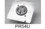 50A RECEPT ON PLATE - 3P4W GROUNDING