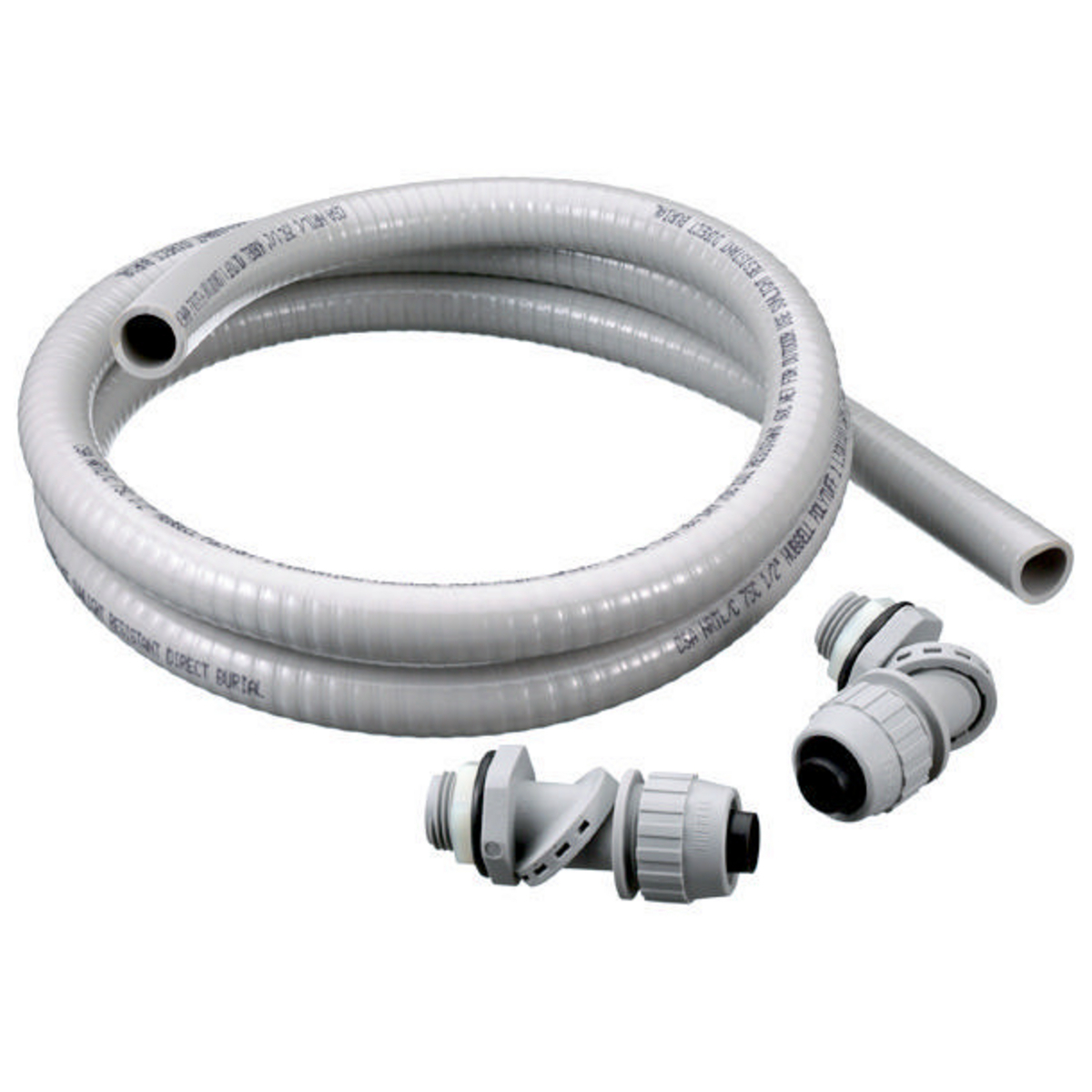 Kellems Wire Management, Liquidtight System, SwivelLok Flexible Conduit Kit, 1/2" X6, 2 PS0509NGY, 6' G1050