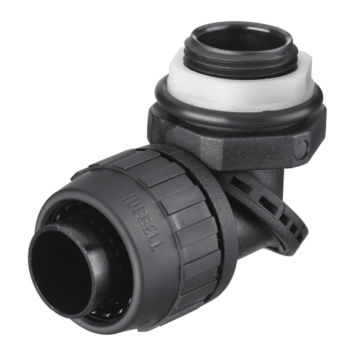 Kellems Wire Management, Liquidtight System, SwivelLok Multi-Position Male Liquid Tight Connector, 3/4", Non-Metallic, Black