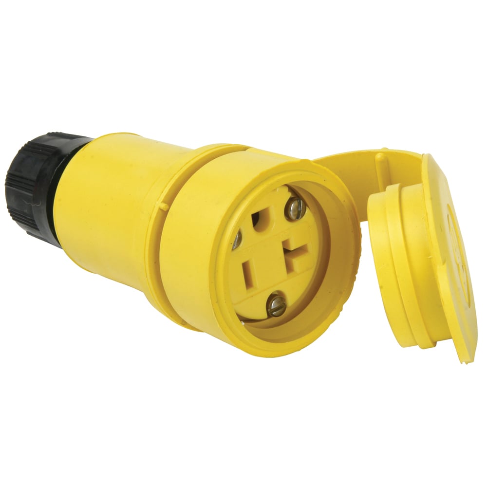 Straight Blade Watertight Connector 20amp 125volt 5-20r