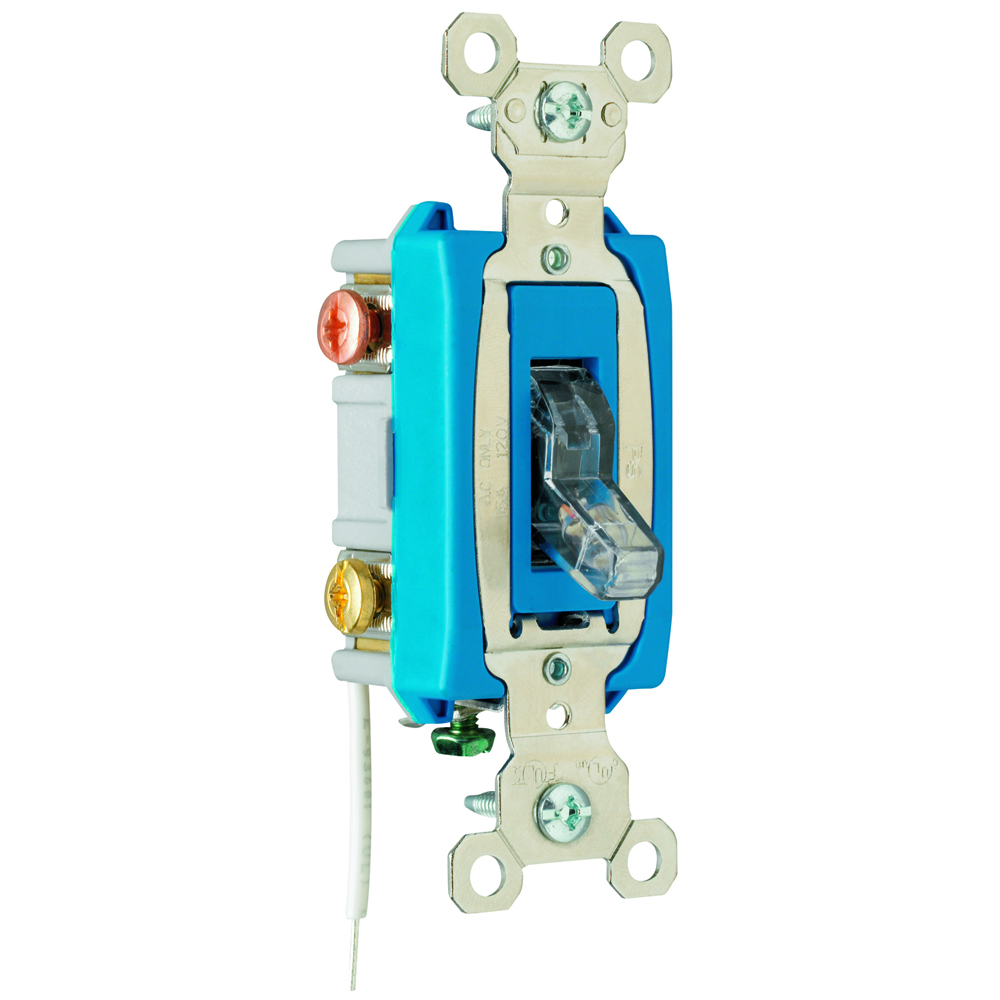 3way Pilot Lighted Switch, Back and, Side Wire, 15A 120VAC, Clear